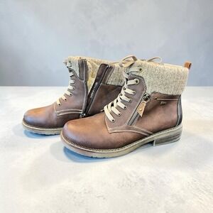 Spring Step Relife Khazara Zip Brown Leather Boots Size EU 41 EUC